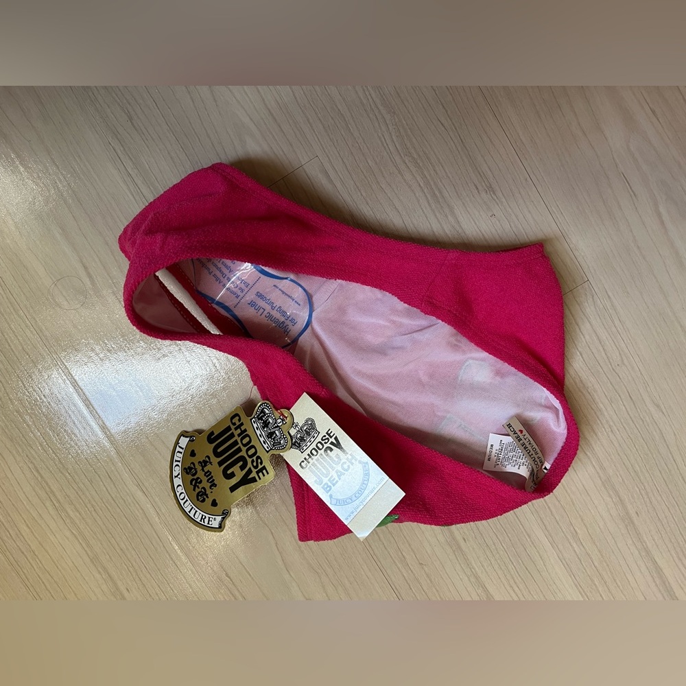 Juicy Couture Terry Cloth NWT Pink & Green JUICY Bottom 🩷💚 - Picture 5 of 7